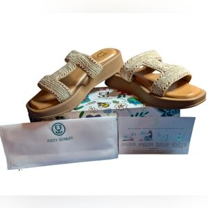 Fizzy Goblet Jute Route Bomba Sliders Size: 36 | New in Box